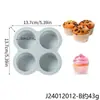 Forma para Bolo de Assar DIY 4 Cilindros Pudim de Chocolate Forma para Bolo de Assar Mousse Bolo Forma de Silicone