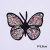 Novos adesivos de tecido de borboleta feitos à mão com lantejoulas e pedras para roupas, acessórios DIY para roupas, sapatos e chapéus, adesivos de patch decorativos