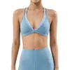 Nuevo sujetador deportivo cruzado de bloques de color transfronterizo para mujer, a prueba de impactos, de soporte, transpirable, de dos piezas simuladas, hermoso sujetador de yoga para espalda para correr