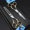 Tijeras de Peluquería Freelander Mango Dorado de 6.0 pulgadas, Tijeras de Peluquería, Tijeras Planas, Tijeras Dentales, Tijeras Entresacadoras, Salón de Belleza
