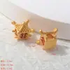 Nuevo Estilo Chino~Rosa Ocho Direcciones Riqueza Mahjong Cinco Deidades de la Riqueza Carroza de Flores Grande Arena Antigua Oro DIY Pulsera Diadema Accesorios Mayoreo