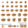 Tigelas de papel kraft personalizáveis no atacado, marmitas de grau alimentício, caixas redondas de papel, tigelas para sopa, caixas de embalagem para viagem, tigelas de papel descartáveis