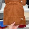 Estilo japonês Simples Cor Sólida Cabelo de Coelho Malha Lã Chapéu Outono e Inverno Feminino Rosto Pequeno Quente All-match Proteção Auricular Chapéu Frio