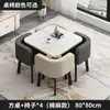 Mesa y Sillas de Negociación de Lujo Nórdico Combinación Moderna Simple Mesa Redonda y Sillas de Negociación Pequeño Apartamento Tienda de Café Té con Leche