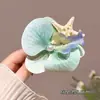 Didy No Tiene Miedo del Mismo Pasador Verde de Phalaenopsis Flor Lateral Flor Artificial Tocado Accesorios para el Cabello de Viaje a la Costa