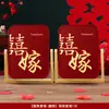 Espejo de Tocador Rojo para Novia de Boda Par de Espejo y Peine de Boda Set Colección de Artículos de Dote para Novia Recién Casada