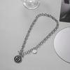 Collar con Colgante de Letra Estilo Europeo y Americano Hip-Hop Acero Inoxidable para Hombres y Mujeres de Moda Ins Estilo Minimalista Cadena de Suéter con Hebilla Ot Venta al por Mayor