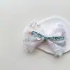 Nuevo clip para el pelo de hada con flor tridimensional y lazo para la parte trasera de la cabeza de niños, pasador para bebé, pinza superior