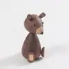 Oso Conejo Vikingo Mono Decoraciones para el Hogar Marioneta de Porche Manualidades Decorativas para Cafetería Adornos de Madera