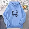 Sudadera con capucha y estampado de batería de comercio exterior transfronterizo de otoño e invierno europeo y americano, sudadera unisex con hombros caídos y chaqueta acanalada