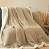 Manta grossa para outono e inverno, manta jacquard de dupla camada, manta de lã de cordeiro, manta quente, capa de sofá, capa de edredom