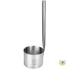 Acero Inoxidable 304 Uso en Bodega Cucharón para Vino Dispensador de Vino Pala para Vino Elevador de Vino Terminal de Vino de 3 Jin 5 Jin Embudo de Diámetro Grande