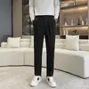 Pantalones Casuales de Moda de Gama Alta para Hombre, Pantalones de Vestir Versátiles de Otoño de Gama Alta de Corte Delgado, Nuevos Pantalones de Traje de Moda Elegantes de Gama Alta