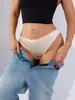 Tanga Aceitoso Transfronterizo para Mujer Cómodo Elástico con Volantes Calzones de Niña Cintura Media-Baja Comercio Exterior 480