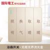 Panel Internacional de Enchufe e Interruptor Eléctrico Toma de Pared Doméstico Oculto 86 Oro Champán Panel Grande Tres Orificios