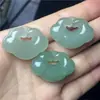 Jade de Seda Dourada Natural de Xinjiang Fivela da Paz Verde Tianshan Fechadura Ruyi Pingente de Jade Atacado com Jade Pingente de Jade Transmissão ao Vivo