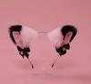 Diadema de Orejas de Gato con Lazo para Celebridades de Internet Transfronterizas con Decoración de Cascabel de Peluche, Accesorios Versátiles de Ala Ancha para Transmisiones en Vivo y Sesiones de Fotos