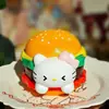 Muñeca de huevo versión Mini Q fiesta yeso hecho a mano DIY muñeca pintada blanco base pato brillante juguete para grafitis infantiles