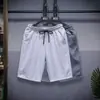 Pantalones Casuales de Verano para Hombre con Cintura Elástica, Transpirables, Delgados, Corte Holgado, Shorts de Playa de Cinco Puntos, Pantalones de Secado Rápido para Hombre