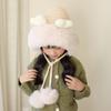 2172 Gorro de Invierno Relleno Cálido para Niños Niñas Protección para las Orejas Gorro de Lana Tejido Bebé Niña Lindo Resistente al Frío Gorro sin Visera