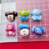 Monstruo pez de tres ojos de dibujos animados accesorios de resina pegamento de crema diy carcasa de teléfono móvil pasador de pelo llavero colgante pegatinas hechas a mano