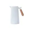 Termo Estilo Europeo Olla para Agua Caliente Doméstica Asa de Madera Frasco Aislado Gran Capacidad Botella de Agua Caliente Revestimiento de Vidrio Taza Aislada