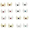 Acessórios para Nail Art Novo Estilo Borboleta Laço Tridimensional Vazado Strass Metal para Unha DIY Decorações de Unha Usáveis Cristal