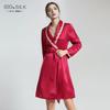 Camisola de Noite de Seda Pesada 19 Mmi Feminina 100% Seda de Amoreira Luxo Leve Roupão Matinal Senso Sofisticado Roupa de Casa Camisola Única