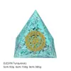 Pirâmide de Bola de Cristal Natural 5/6/8cm Ornamento de Mesa Chakra Cascalho Colorido Pirâmide de Resina Epóxi