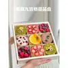 Caja de Empaque para Fruta de Cuatro Seis Nueve Palacios Caja para Cortar Fruta Caja de Empaque para Plato de Picnic Caja Dividida de 9 Palacios Desechable