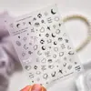 [Hasta Agotar Existencias] Tomoni Pegatinas para Uñas con Patrón Sencillo en Relieve Pegatinas de Uñas Estrellas Corazón Cruz
