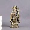 Lingote de latón estilo antiguo y pequeños adornos del Dios de la Riqueza Ruyi para el hogar, mascotas de té, piezas de mano de cobre puro para escritorio, artesanías al por mayor