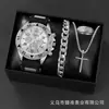 Reloj para Hombre Geneva Popular de Oro con Tres Ojos y Correa de Acero Movimiento de Cuarzo, Reloj de Pulsera Casual de Negocios con Tres Ojos Venta al por Mayor