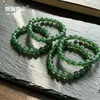Pulseira de Pedra Ágata Natural Redonda para Homens e Mulheres, Novo Estilo Chinês, Simples e Fashion, Pulseiras Empilháveis de Verão, Acessórios para Melhores Amigos, Fio Único