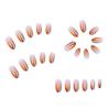 Uñas con degradado de color en contraste, estilo té con leche, para usar, cortas, desmontables, venta al por mayor