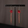 Bolsa de la Suerte de Aretes Florales de Estilo Chino Nuevo, Nuevos Aretes de Gancho Populares, Aretes Niche de Alta Gama, Aretes Únicos, Joyería de Estilo Chino