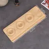 Prato com Design de Contas Feito à Mão Bandeja de Joias de Madeira de Bambu Bandeja de Exibição Pulseiras Pulseiras Suporte de Exibição Prato de Montagem de Pulseiras DIY