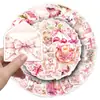 50 Pegatinas de Cuento de Hadas Rosas, Decoraciones de Dibujos Animados Dulces y Lindas para Niñas, Pegatinas Impermeables para Papelería de Taza de Té con Leche Guka