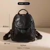 Mochila de Cuero Lavado Estilo Nuevo para Mujer, Mochila de Cuero Suave Lavado, Bolso de Mujer, Mochila de Viaje, Bolsa Casual de Gran Capacidad para Universidad y Escuela