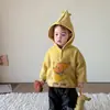 Roupas Infantis para Meninas, Moletom de Inverno, Novo Top Espesso com Forro de Lã Estiloso para Crianças, Casaco com Capuz, Roupas de Bebê
