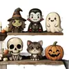 Modelo explosivo de produto de madeira para exportação, Ornamento de mesa de madeira em formato de rei do Halloween, Fornecido exclusivamente para atacado no mercado de pequenas mercadorias de Yiwu