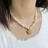 Collar Irregular Hecho a Mano con Cuentas de Estrella de Mar y Conchas Estilo Vacaciones en el Océano para Mujer, Cadena para Clavícula de Nicho, Accesorio Exquisito de Lujo Ligero