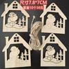 Ventas Directas de Fábrica Manualidades Creativas de Madera Árbol de Navidad Decoración Navideña DIY Colgante de Joyería con Cuerda de Cáñamo