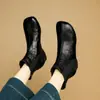 Botines Chelsea de Punta Redonda con Tacón Oculto - Completamente de Piel por Dentro y por Fuera - Nuevo Estilo 2026 - Tacón de Cuña Invisible de 3 cm - Botines Cortos para Mujer de Piel de Oveja Genuina