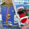Papai Noel Transfronteiriço Escalar Contas Brinquedo Elétrico Escada Única de Escalada Escada Dupla de Escalada Chaminé Balançar o Traseiro Contas de Escalada Papai Noel