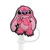 8-10mm Lindo Dibujo Animado Stitch Tapa de Pajita Tapón de Pajita a Prueba de Polvo Cubierta Protectora para Pajita de Vidrio