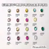 Tendencias de Tiktok y Xiaohongshu Accesorios de Arte de Uñas Redondos Planos de Aleación de Diamante Coloridos Diamantes Brillantes Base Dorada y Plateada Decoraciones para Uñas
