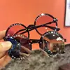 Óculos de Sol Infantis Redondos com Letras Moda Anti-UV Óculos para Meninos e Meninas Óculos de Sol Tendência Estilo Coreano