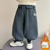 Infantil Outono/Inverno Novo Estiloso Meninas 2026 Casual Quente Plus Veludo Calça Longa Bebês Meninas Calças Engrossadas Roupas de Inverno