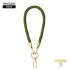 Cordón de alta gama para teléfono móvil 6MM resistente para colgar en el cuello ajustable para exteriores anti-pérdida cuerda trenzada para muñeca delicada oro